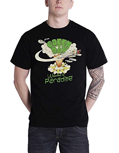 Amazon.com: Green Day T Shirt Welcome to Paradise Album Band Logo